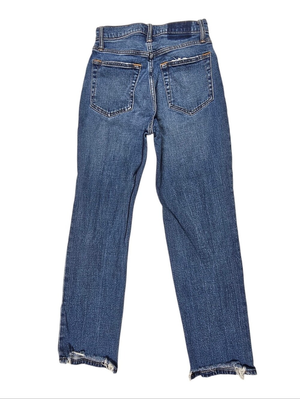 Abercrombie The Ankle Straight Leg Distressed Denim Jeans Women’s Size 26 - Picture 2 of 10